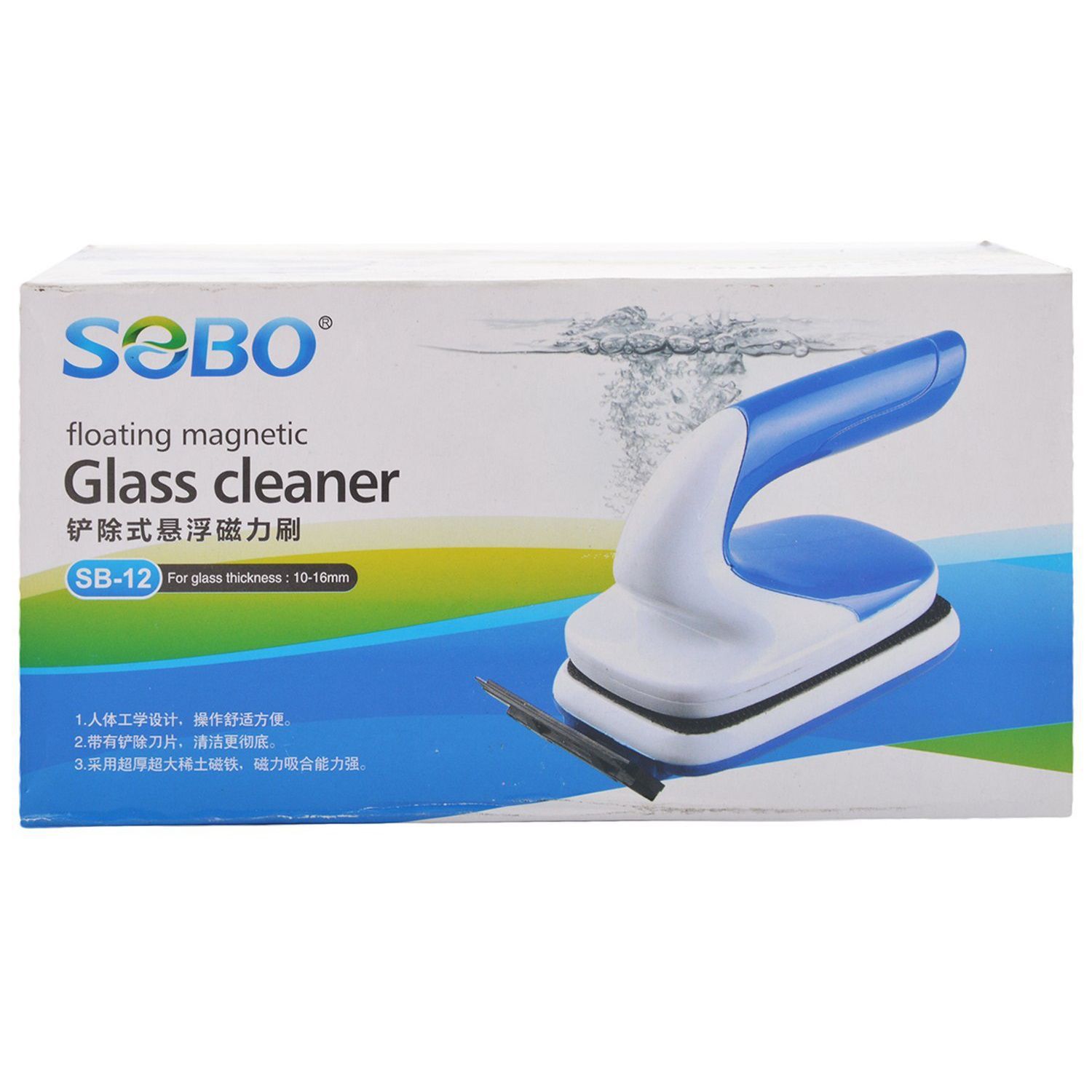 SOBO LIMPIA VIDRIOS MAGNETICO SB-12 10 A 16 mm