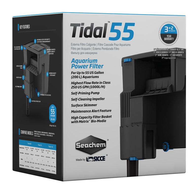 SICCE FILTRO CASCADA TIDAL 55 1000/H INCLUYE MATRIX