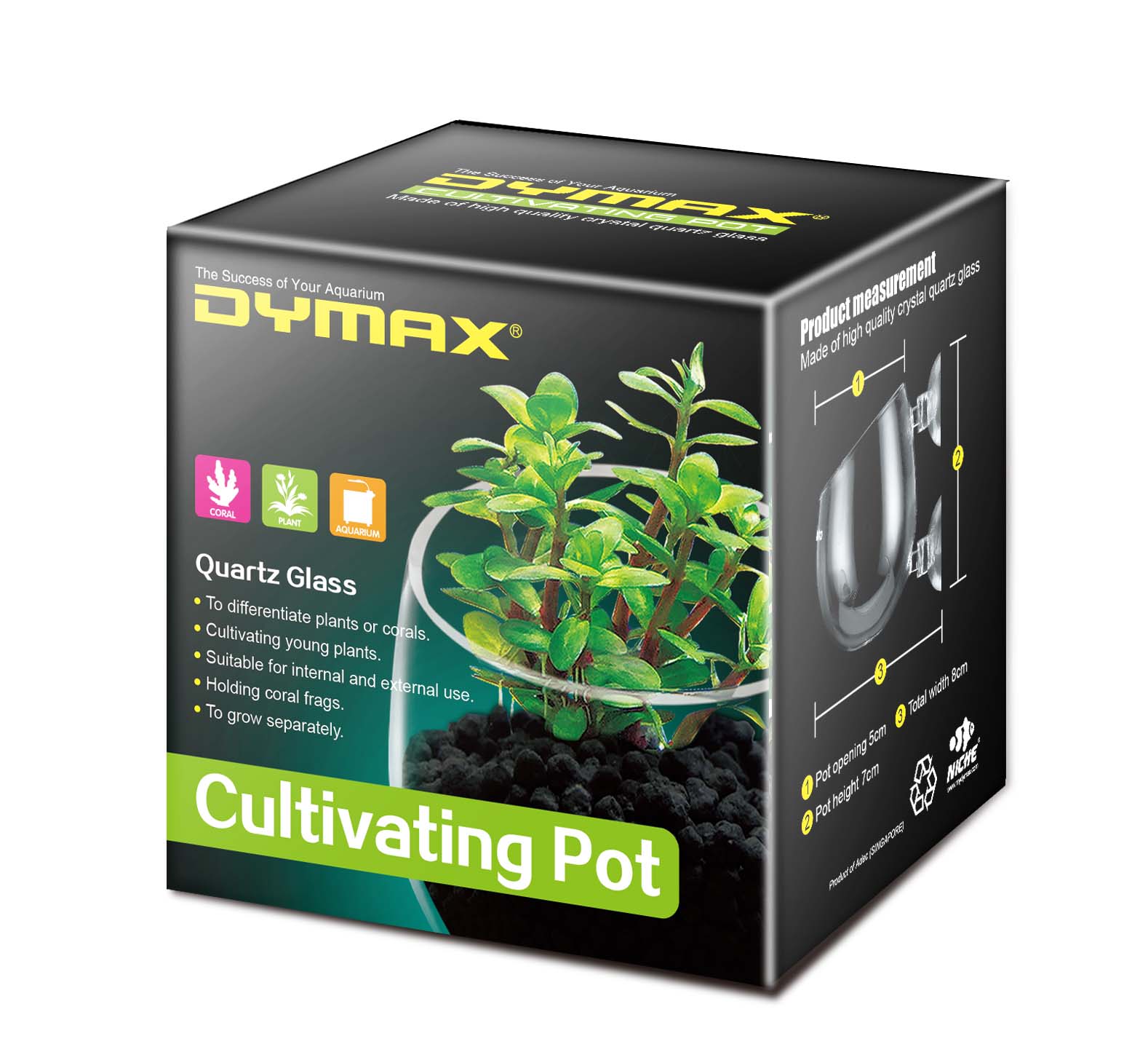 DYMAX RECIPIENTE DE CULTIVO DE CRISTAL