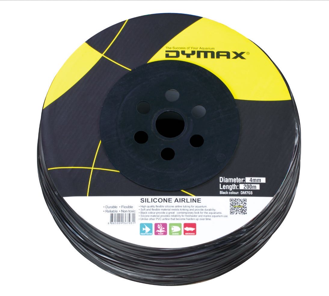 DYMAX MANGUERA DE SILICONA 4MM NEGRA X 5M