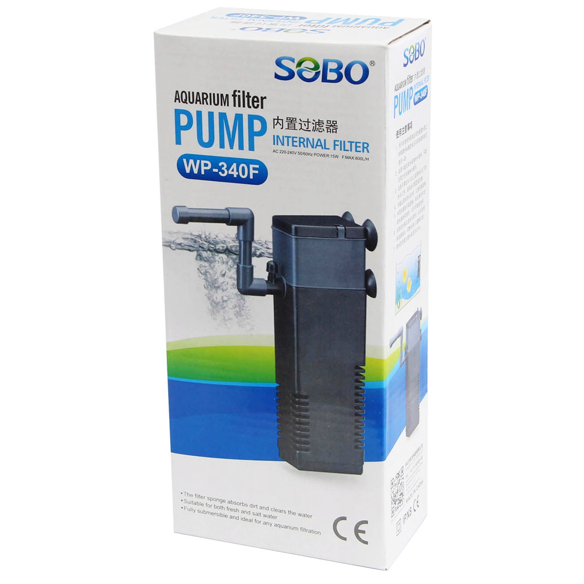 SOBO FILTRO INTERNO WP-340F 800L/H