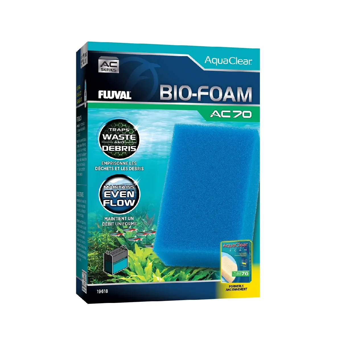 HAGEN AQUACLEAR 70 REPUESTO AZUL BIO ESPONJA