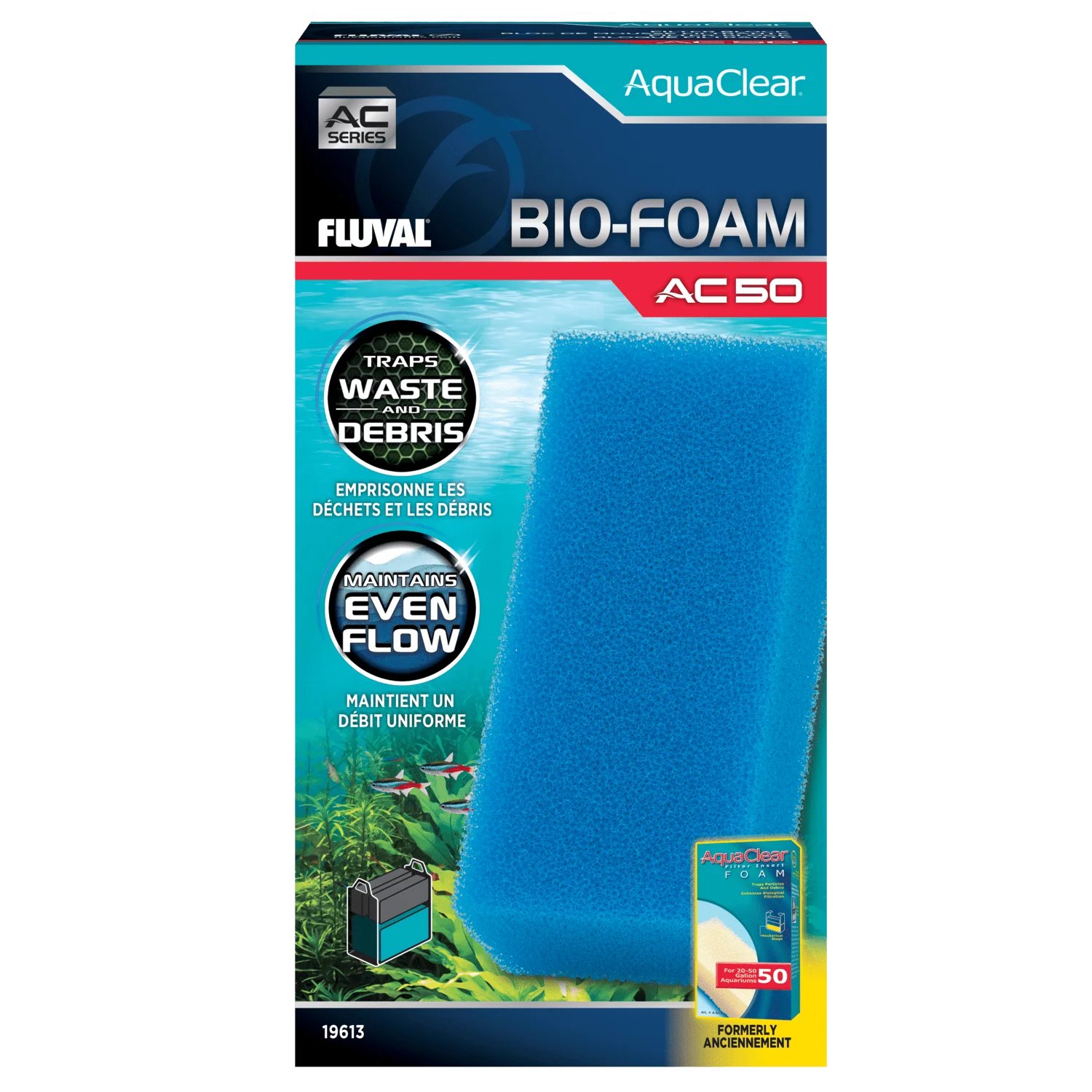 HAGEN AQUACLEAR 50 REPUESTO AZUL BIO ESPONJA