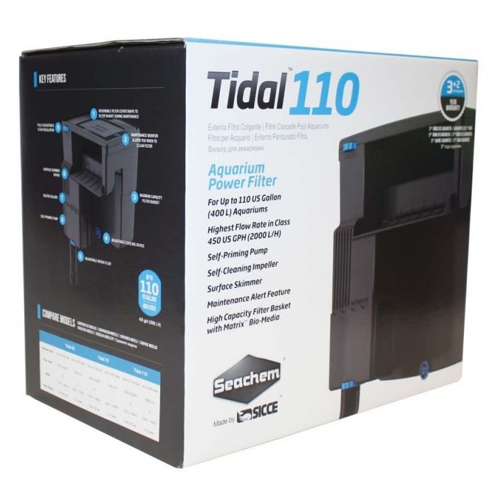 SICCE FILTRO CASCADA TIDAL 110 2000/H INCLUYE MATRIX