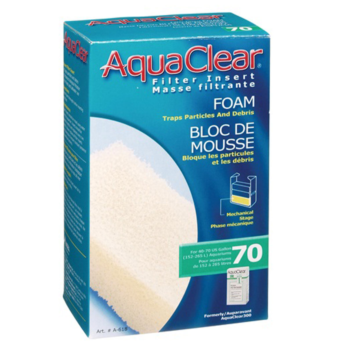 HAGEN AQUACLEAR 70 REPUESTO ESPONJA