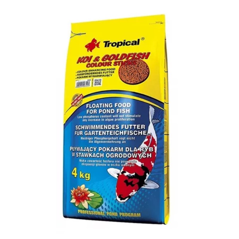 TROPICAL KOI GOLDFISH COLOUR STICKS 4KG