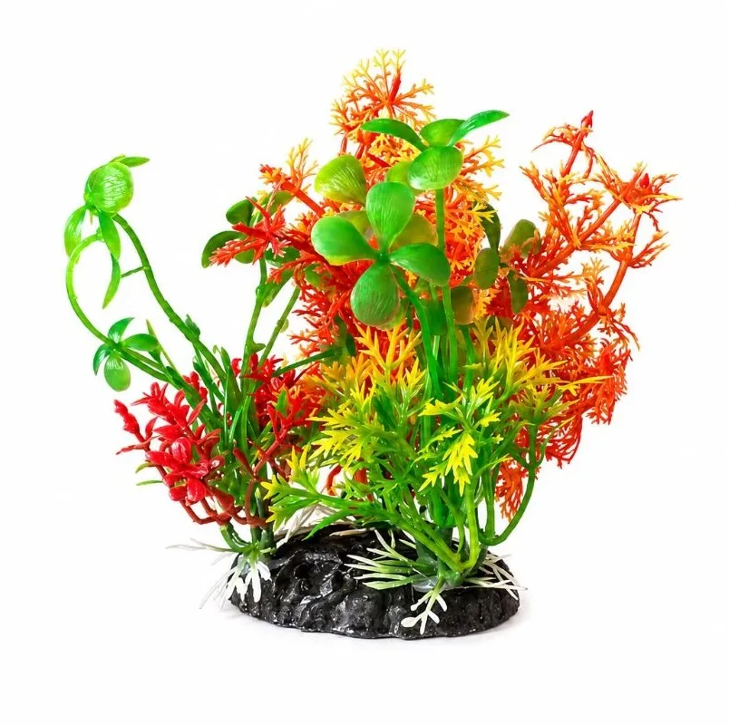 RS PLANTA PLASTICA NARANJA COMBINADA 10CM COD-99002D