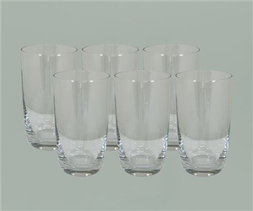 Vaso cristal borde plateado 670 ml setx2